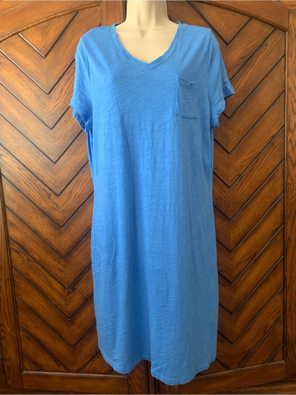 Belle by Kim Gravel blue T-shirt dress size medium